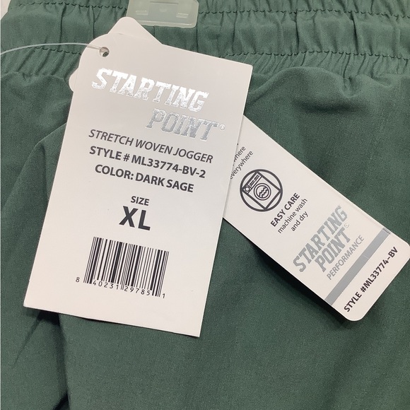Starting Point Stretch Woven Jogger, Dark Sage, XL, NWT - Picture 4 of 15